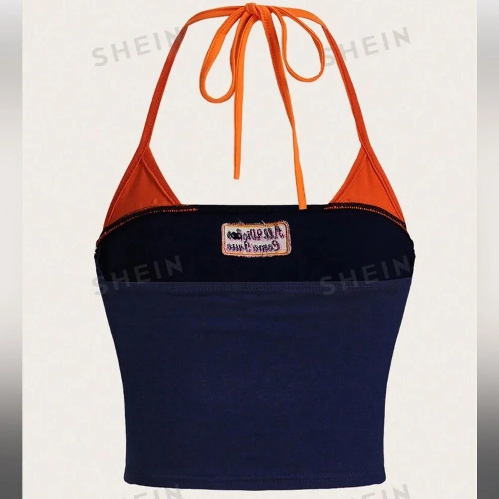 Y2K Halter Neck Crop Tank Top 🧡💙 - Picture 6 of 7